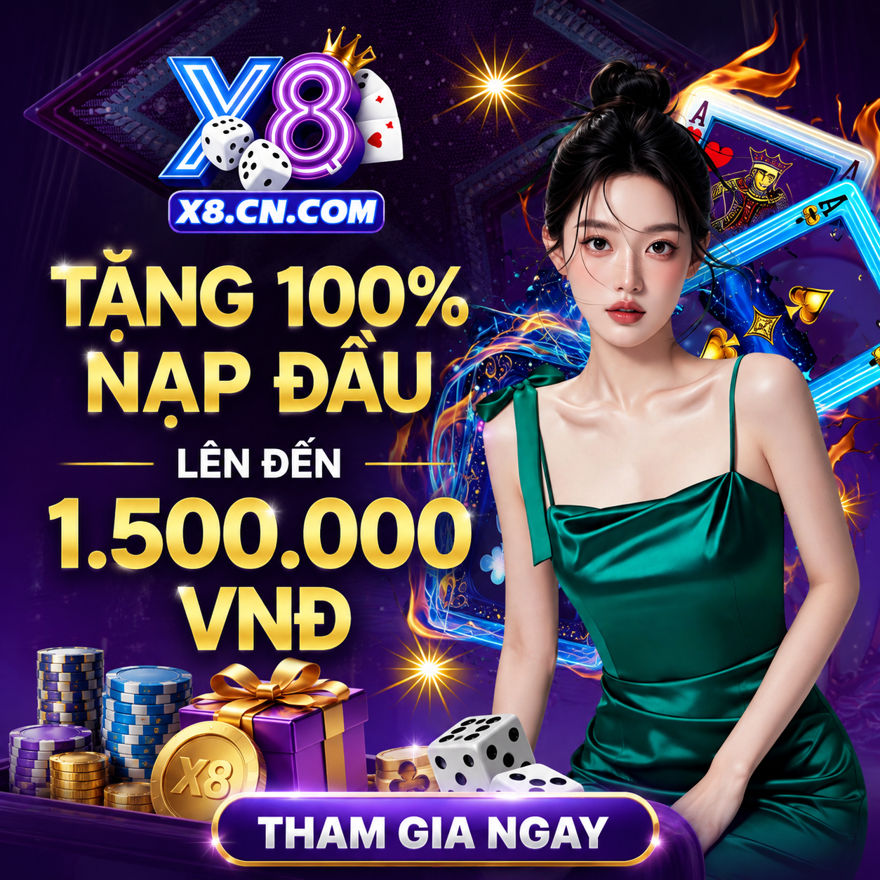 Tham gia ngay X8 nhận ngay 1500k